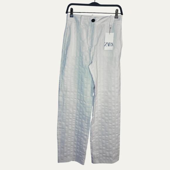 Zara Pants - NWT- Zara textured trouser pants -M